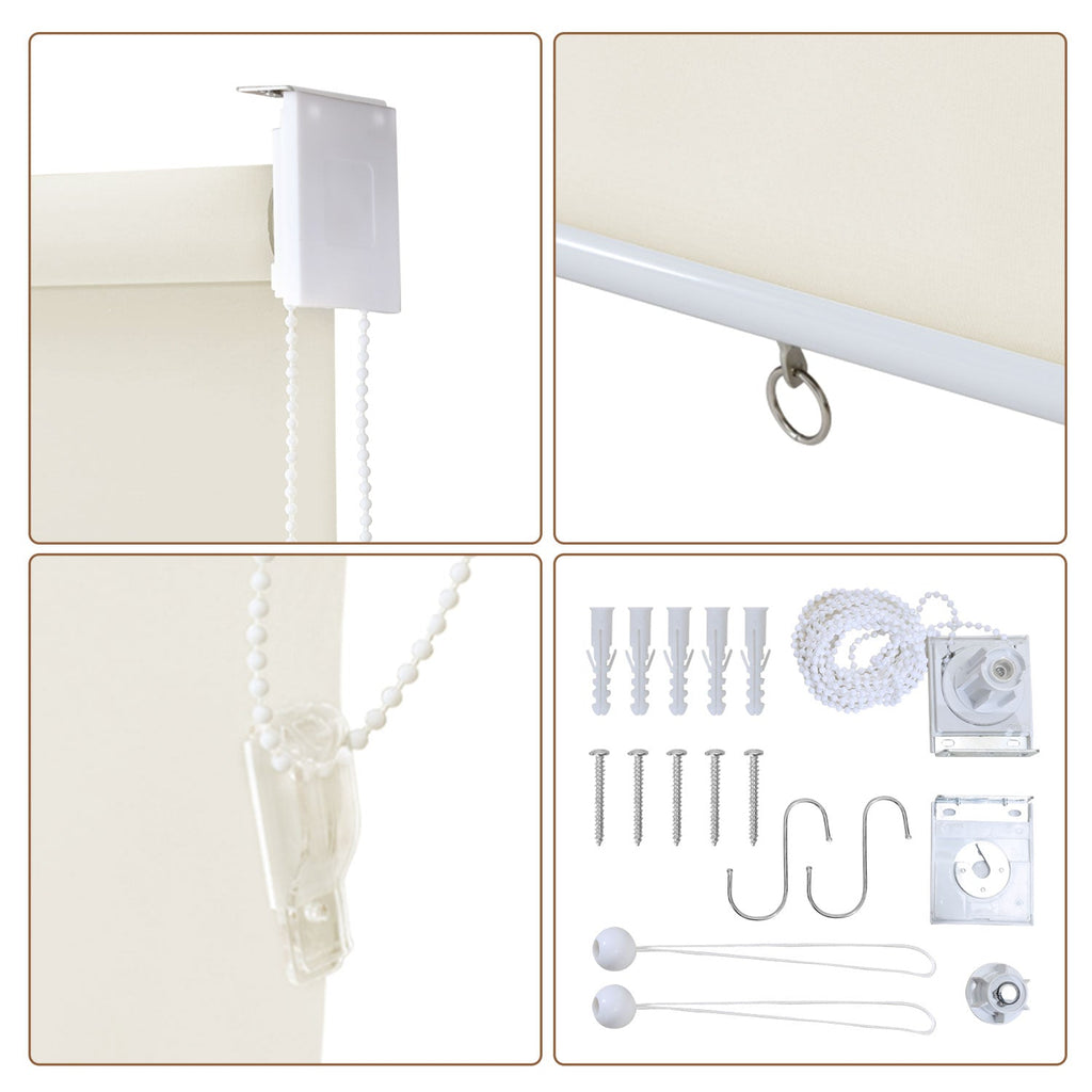 Cosmo Go Senkrechtmarkise AußenRollo Dunkelgrau/Hellgrau