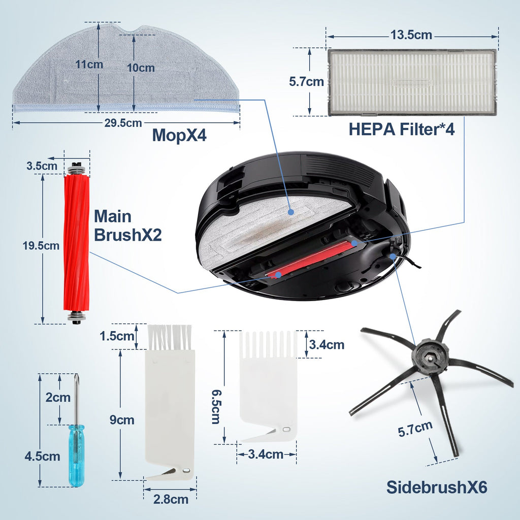 Cosmo Go Zubehör für Roborock S7 Saugroboter Ersatzteile