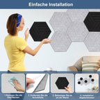 Cosmo Go Akustikplatten Wandpaneele Selbstklebend 12/18 Stück Hexagonal Schlieren