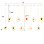 Cosmo Go LED Weihnachtsbeleuchtung Lichtervorhang 3M