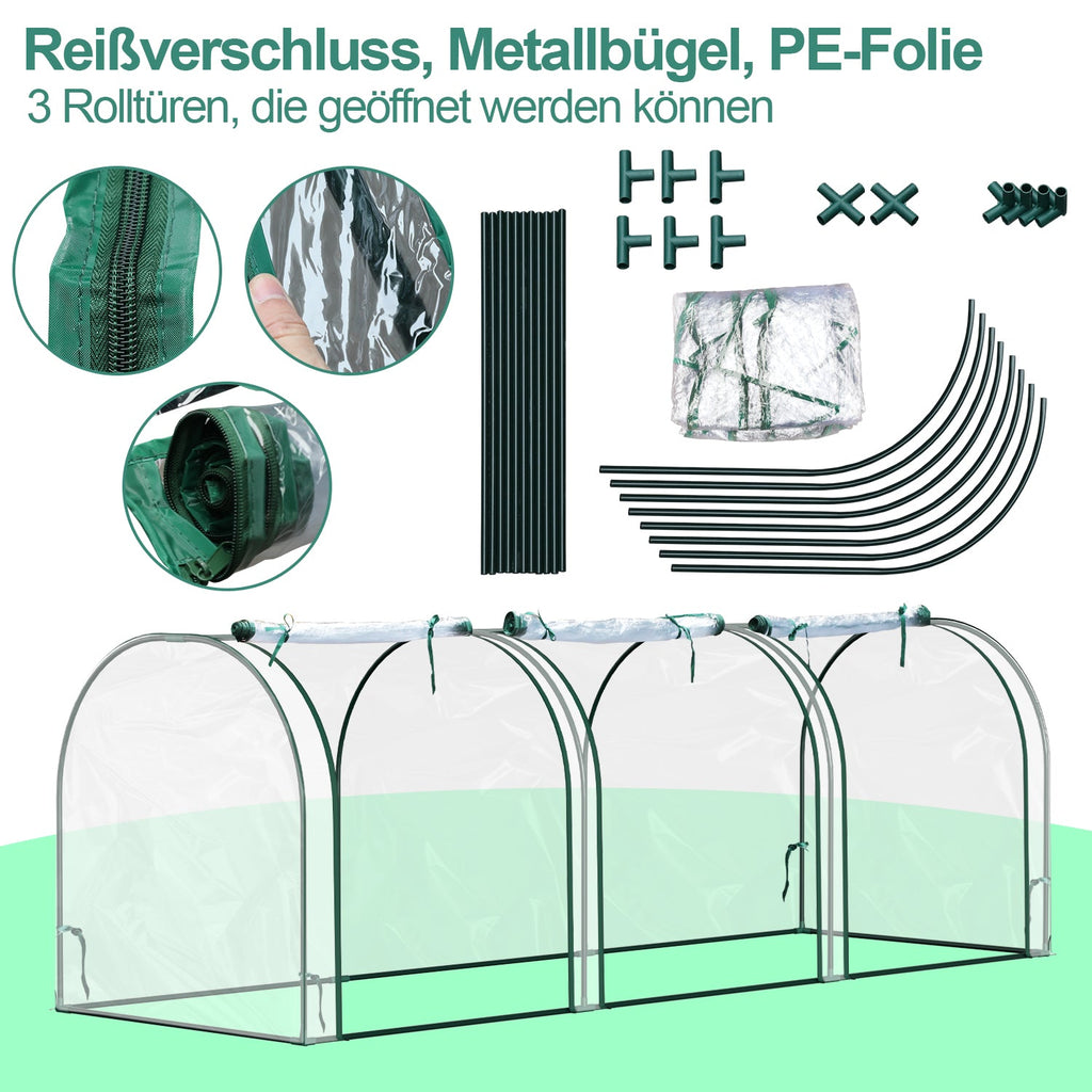 Cosmo Go Gewächshaus Foliengewächshaus PVC Transparent