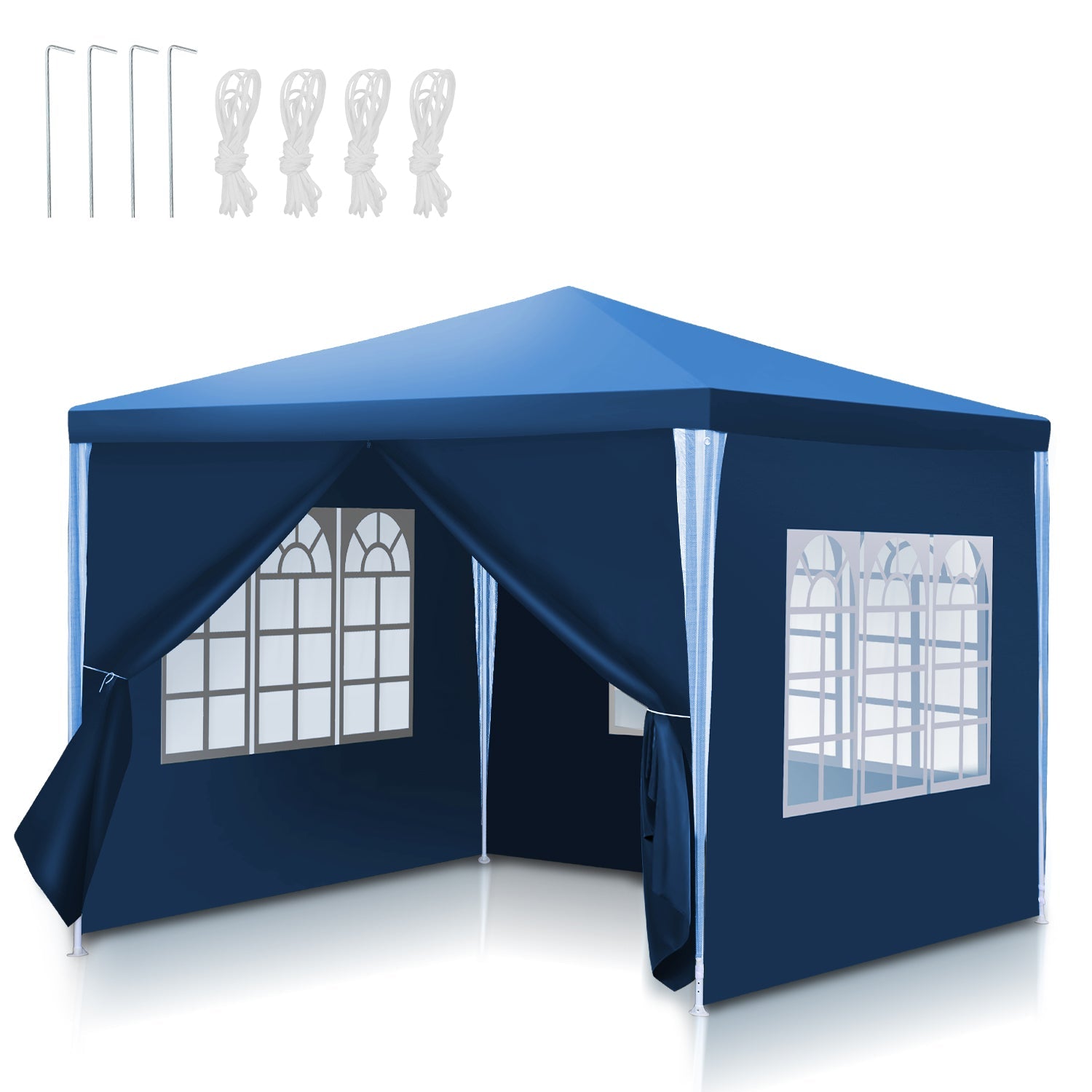 Cosmo Go Pavillon 3x3m Partyzelt Wasserdicht mit Seitenteilen