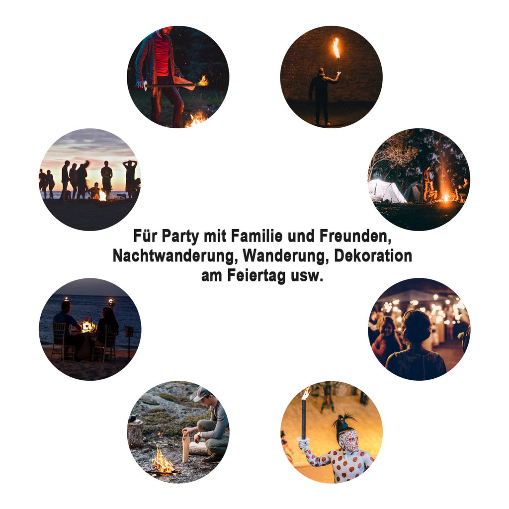 Cosmo Go Wachsfackeln Fackeln für Outdoor Brennzeit 90 min