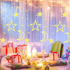 Cosmo Go LED Sterne Weihnachtsbeleuchtung Lichtervorhang 3,5M