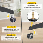Cosmo Go 5 Stück BürostuhlRollen Drehstuhlrollen 10mm x 22mm