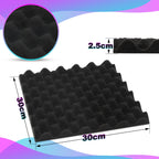 Cosmo Go Akustikschaumstoff Selbstklebend 3D Hochdichte Wellenmuster