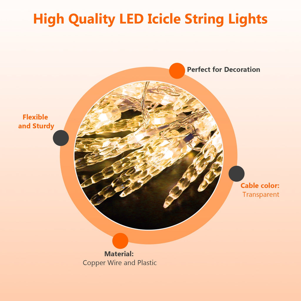 Cosmo Go LED Eiszapfen Lichterkette 40 LEDs