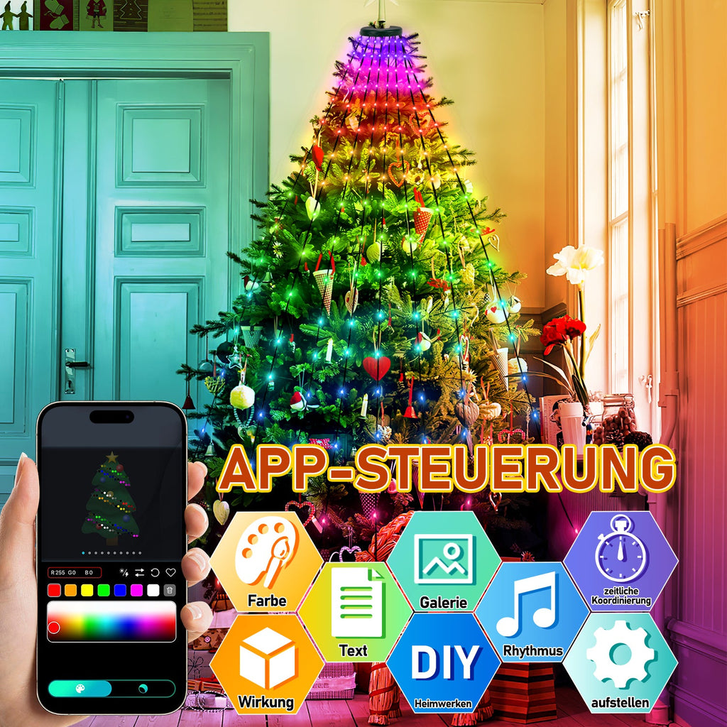 Cosmo Go Christbaumbeleuchtung mit APP-Kontrolle 160 LEDs IP67