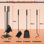 Cosmo Go Kaminbesteck 3 teilig Edelstahl Kaminbesteck Set