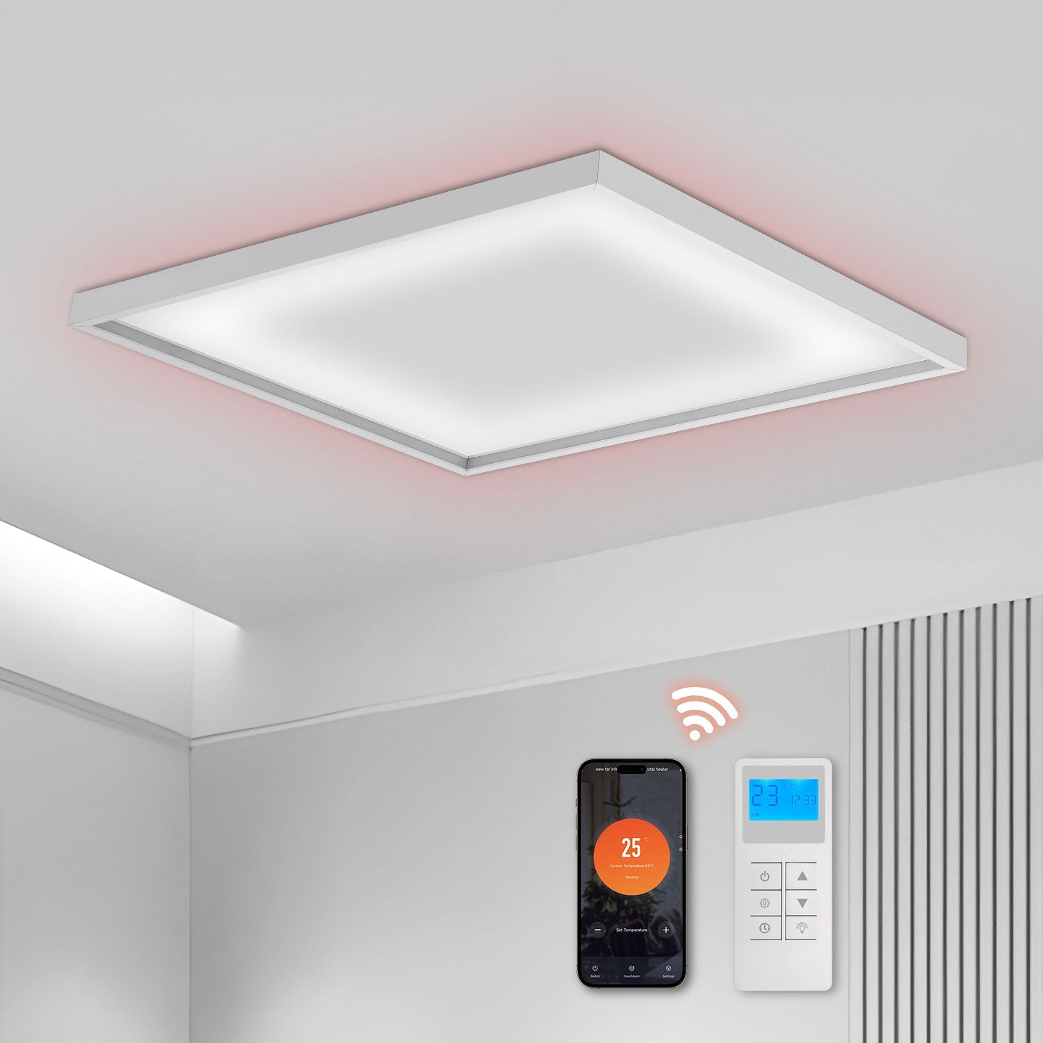 Cosmo Go Infrarotheizung Elektroheizer Decke WIFI 360/770W
