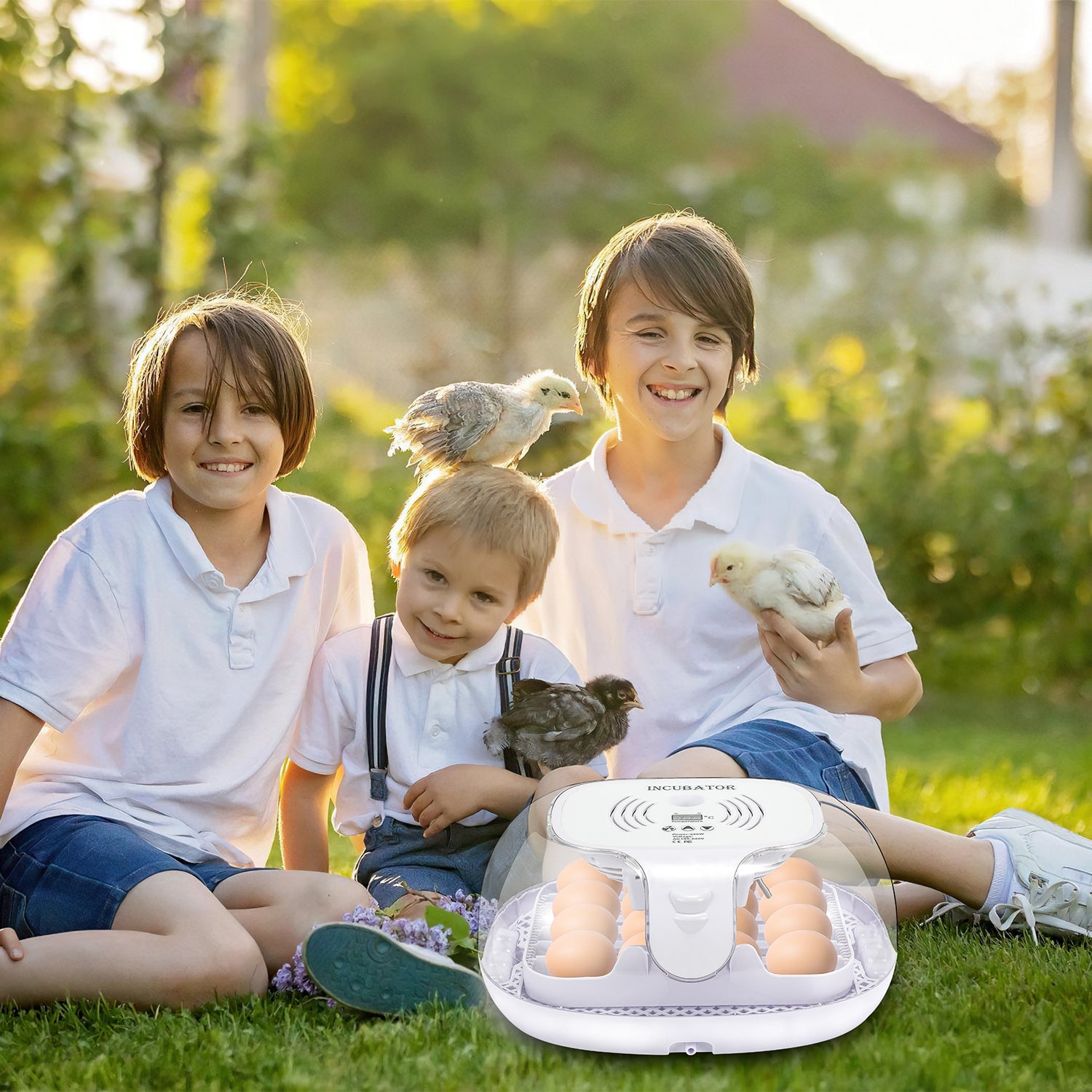 Cosmo Go Brutautomat Vollautomatisch Inkubator für Hühner 16 Eier