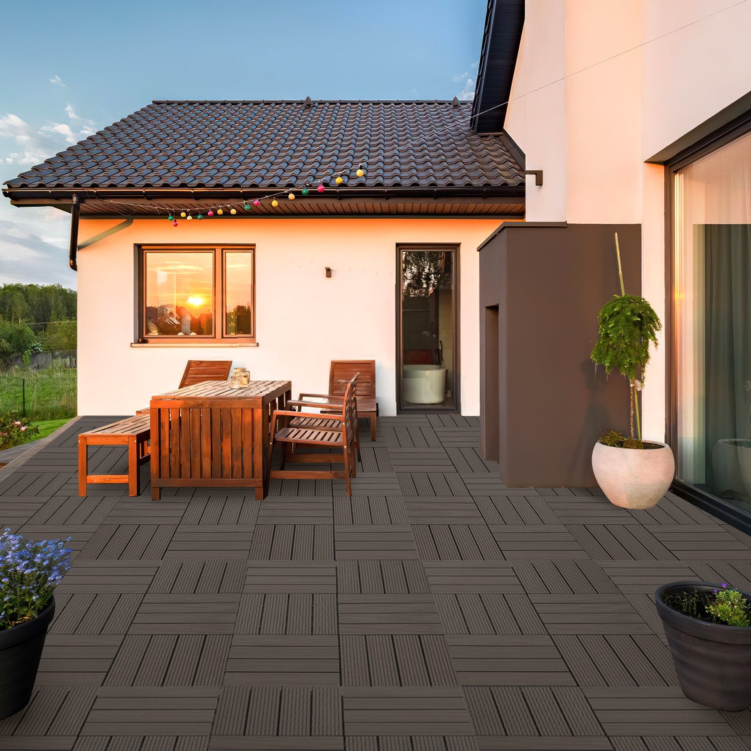 Cosmo Go WPC Terrassenfliesen Klickfliese 30x30cm 11stk