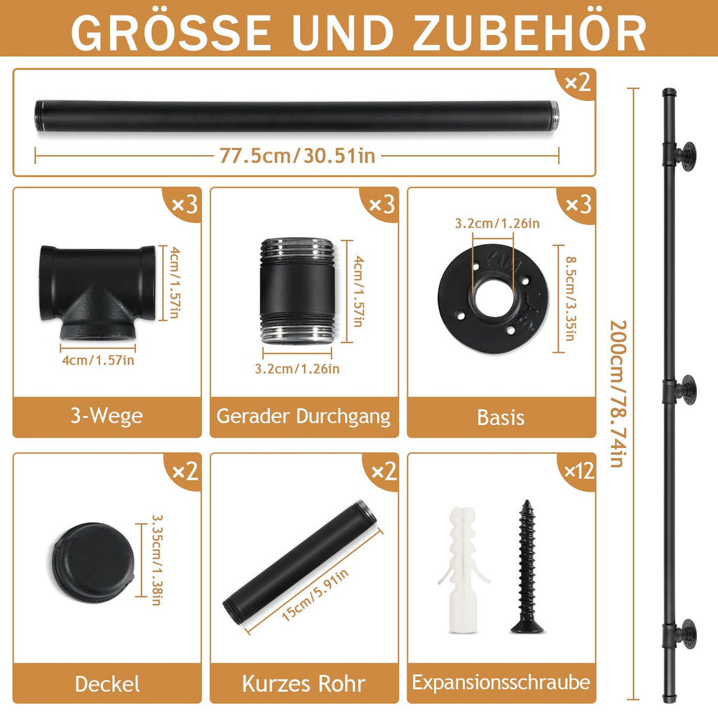 Cosmo Go Handlauf Treppe Edelstahl Handlauf Schwarz