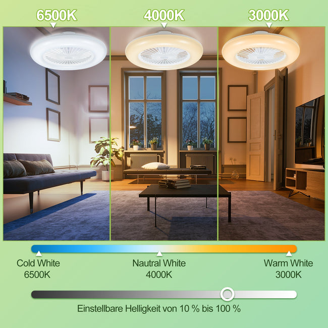 Cosmo Go Deckenventilator mit Beleuchtung 80W Dimmbar Main Image