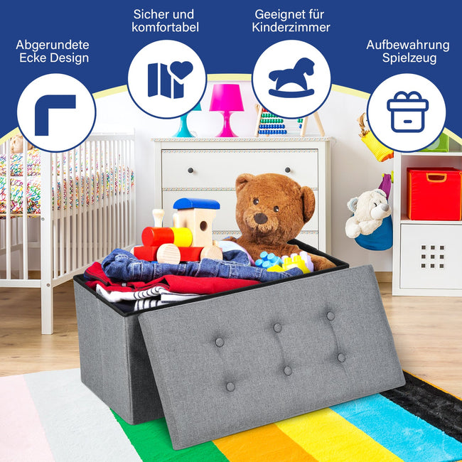 Cosmo Go Sitzhocker mit Stauraum Aufbewahrungsbox 76x38x38cm Main Image