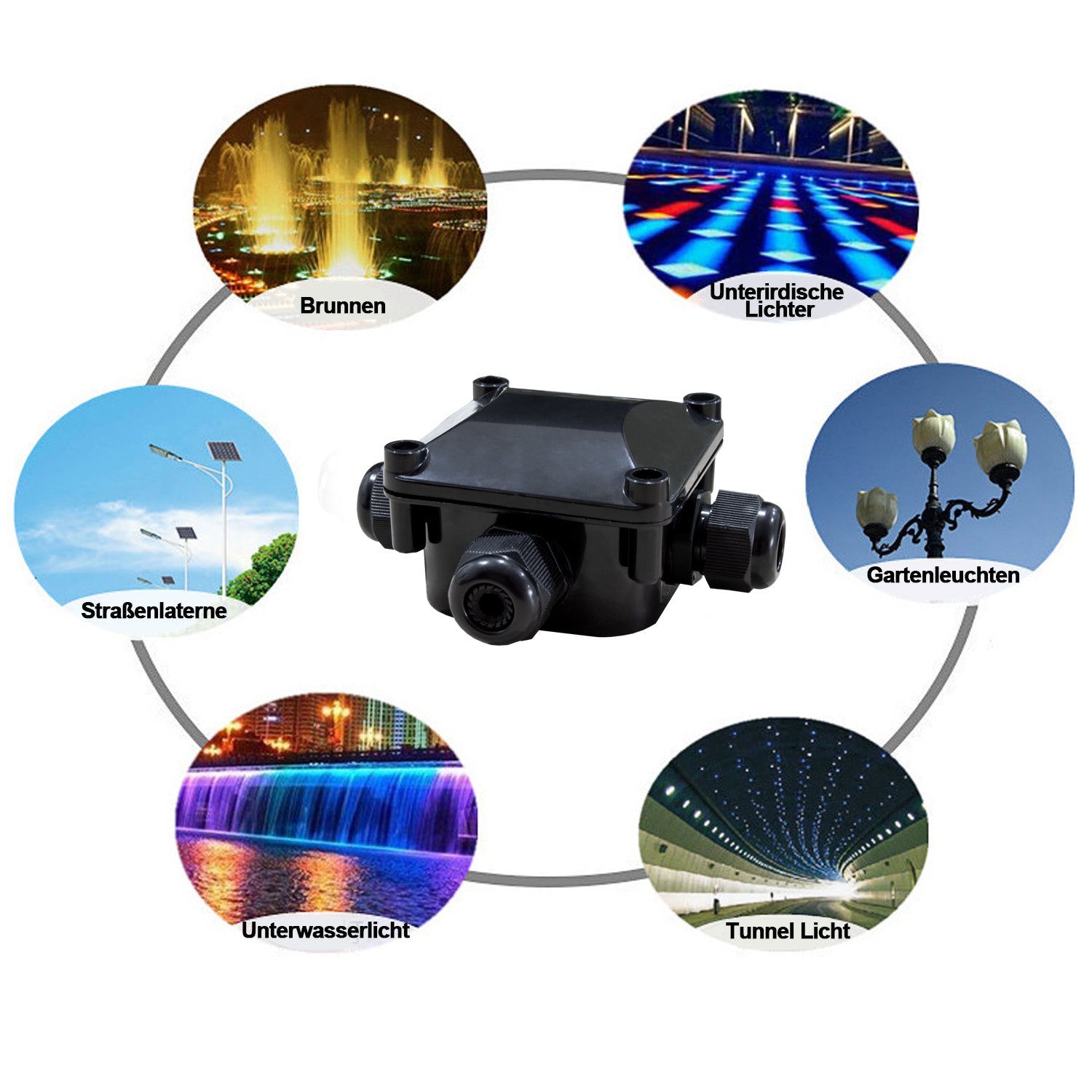 Cosmo Go Wasserdichte Abzweigdose 3-Wege Verteilerdose IP68