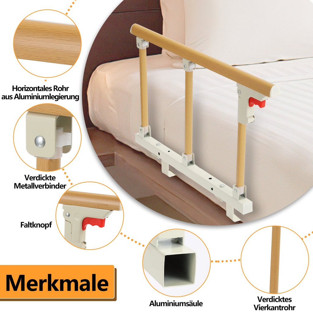 Cosmo Go Bettgitter EIN Schlüssel Klappbar für ältere Erwachsene