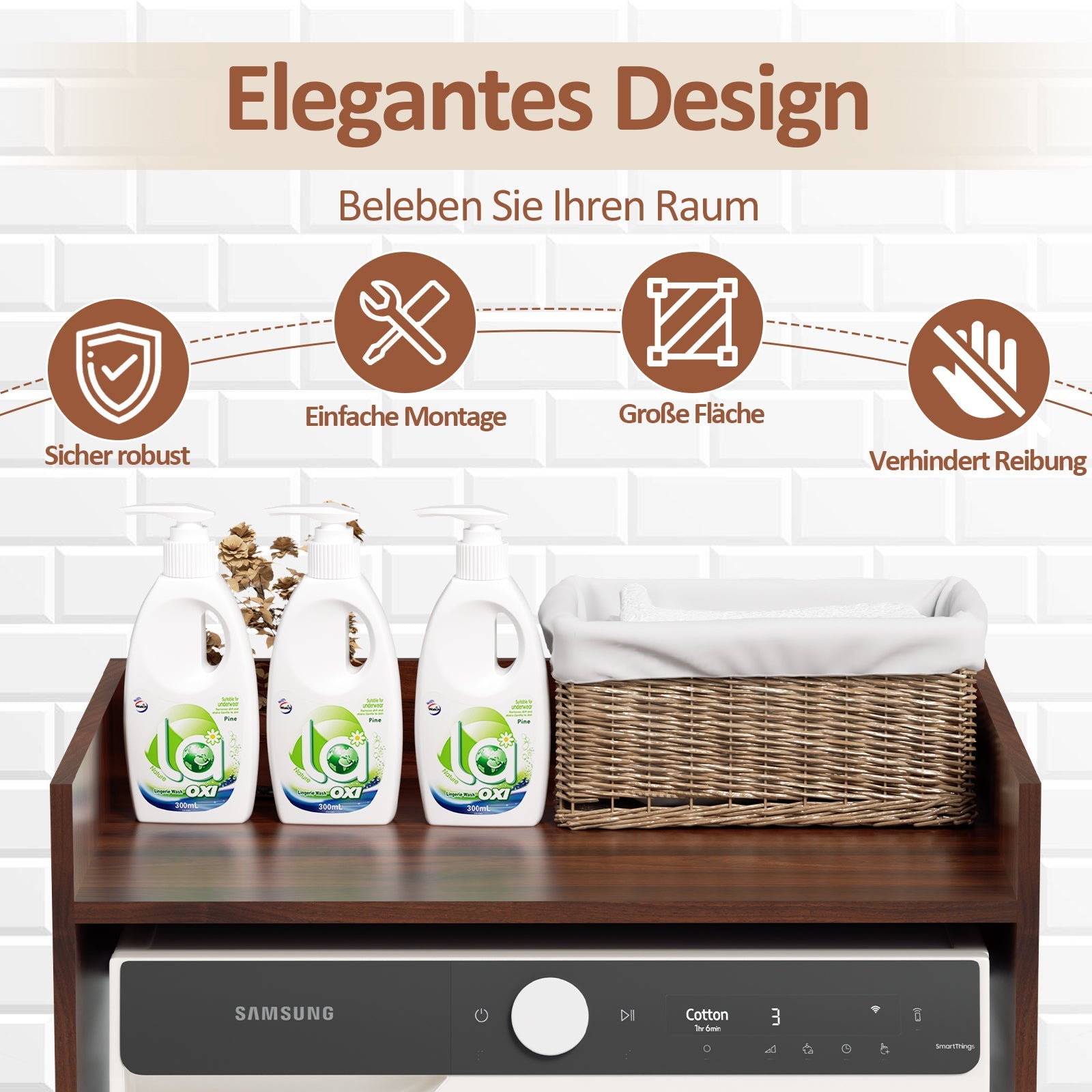 Cosmo Go Waschmaschinenschrank Trockner Schrank Regalablagen