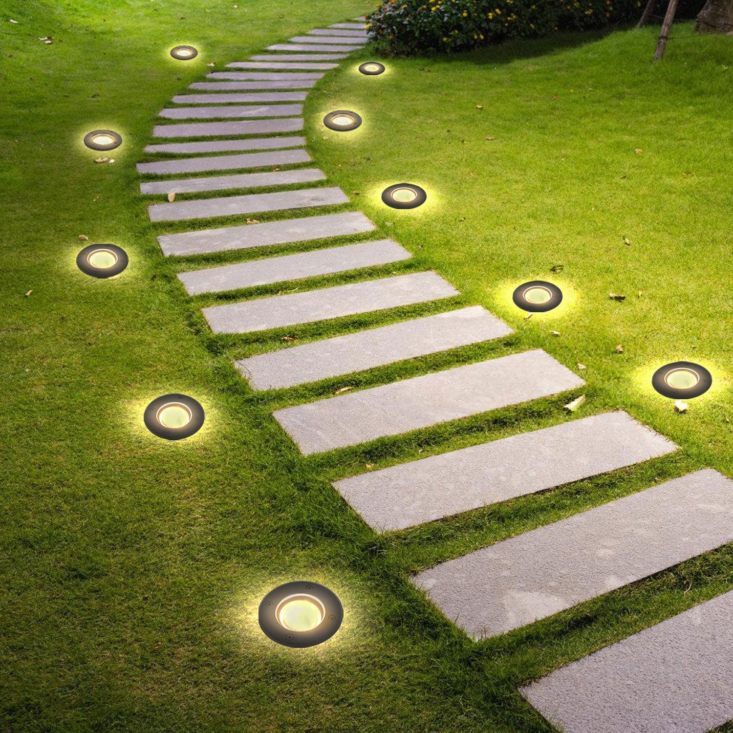 Cosmo Go LED Bodeneinbaustrahler 3W Warmweiß mit Mattierten Ersatzlinsen