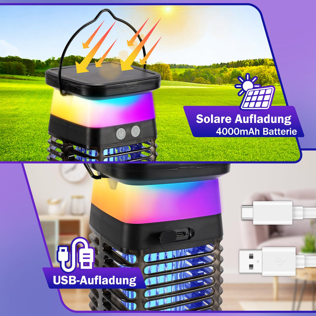 Cosmo Go Solar Mückenabwehr-Lampe UV-Licht Mückenlampe RGB