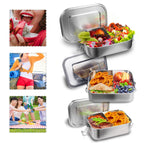 Cosmo Go Brotdose Edelstahl Lunchbox 800+1200+1400ml Kombi-Set