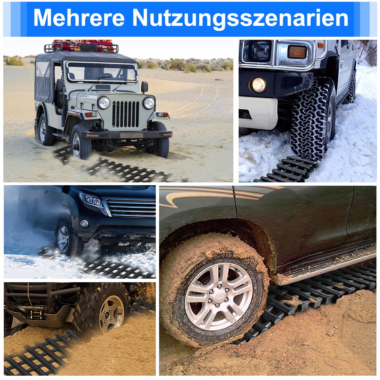 Cosmo Go Auto Anfahrhilfe Traktionshilfe 2er-Set 80cm/100cm