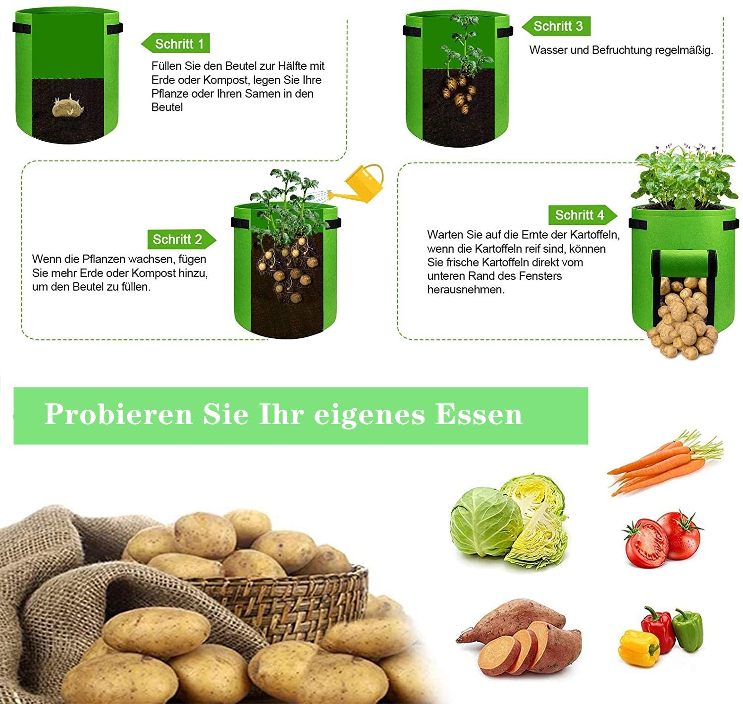 Cosmo Go Pflanzsack Pflanztasche 5 Stück