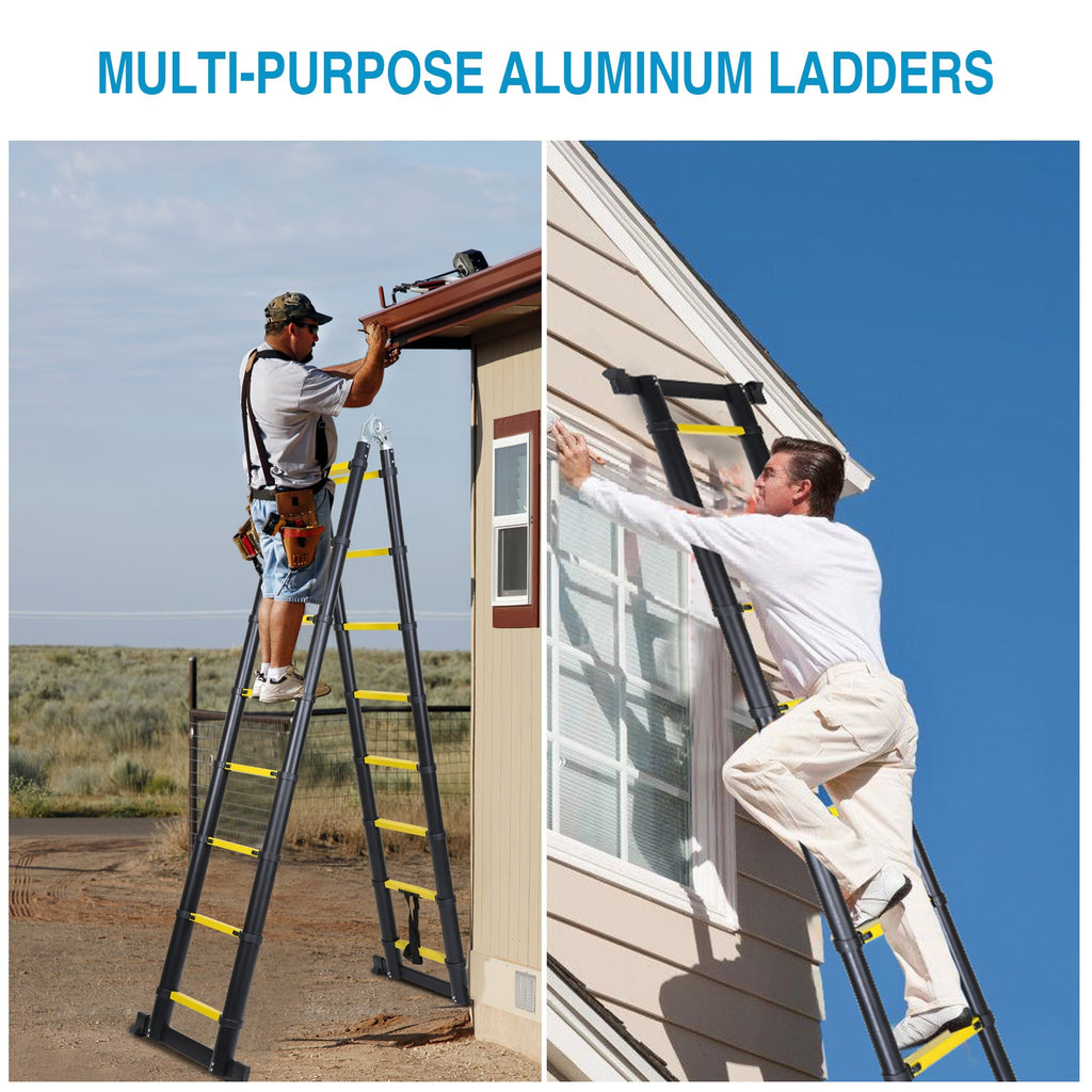 Cosmo Go Teleskopleiter Tragbar Alu Max Belastung 150 kg 3.8M (1.9+1.9M)