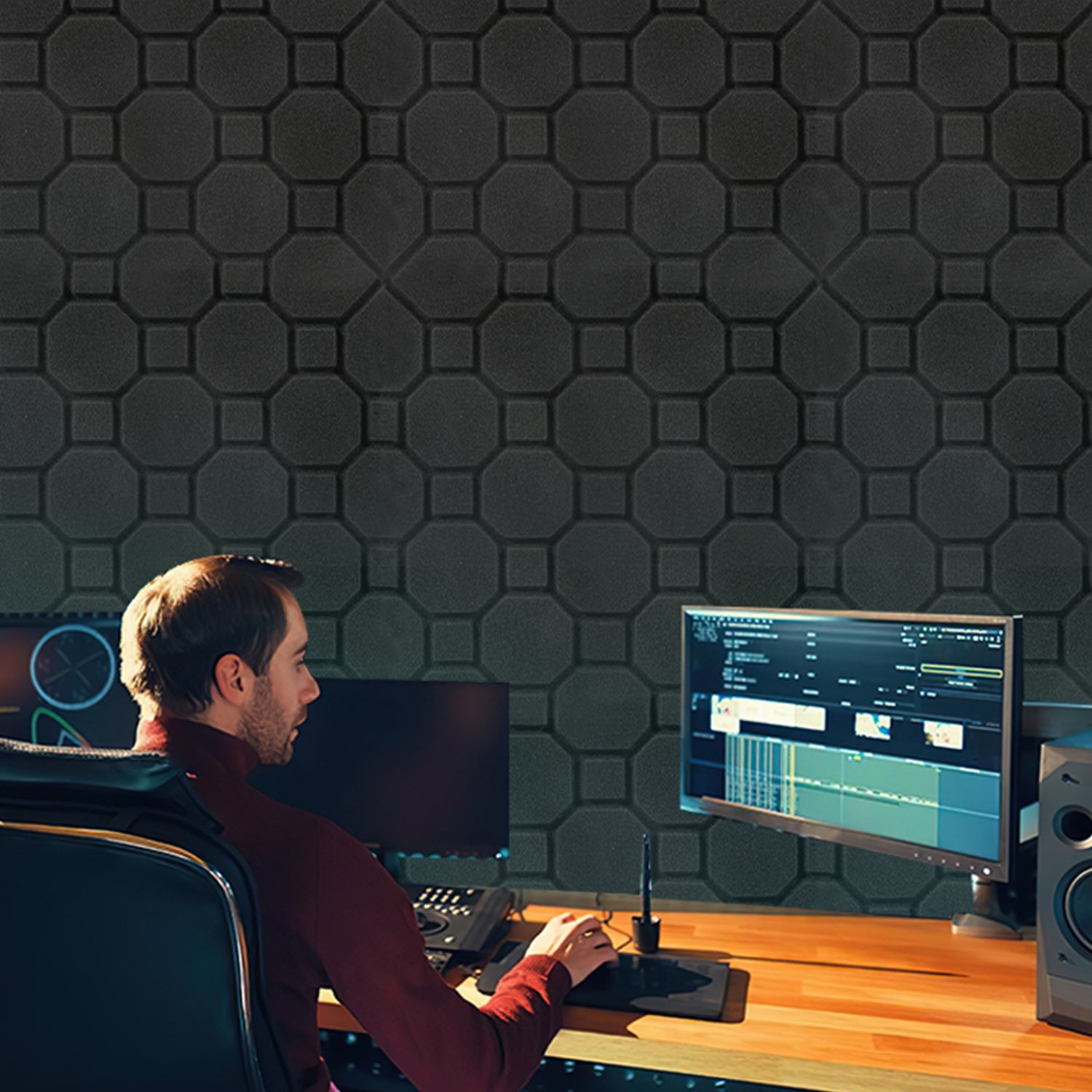 Cosmo Go Akustikschaumstoff Selbstklebend Quadrat