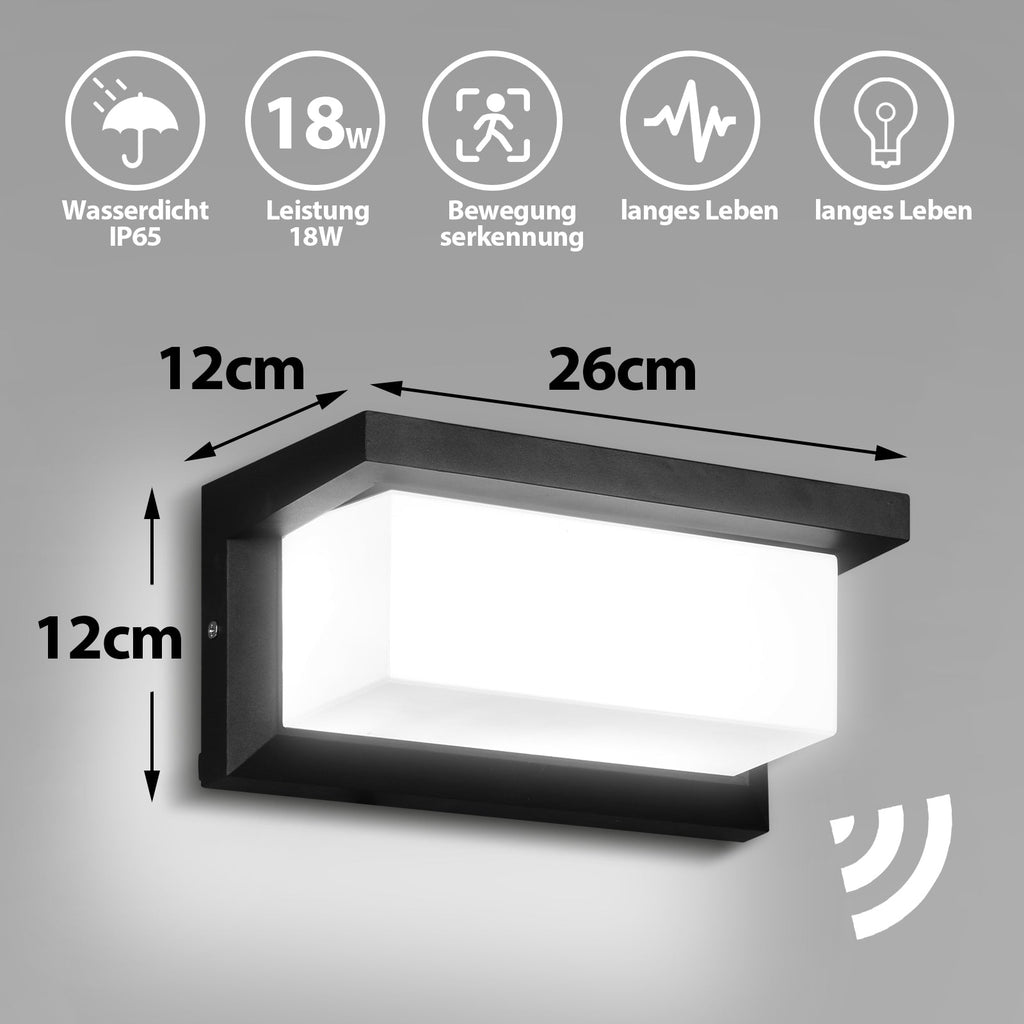 Cosmo Go LED Wandleuchte mit Bewegungsmelder 18W