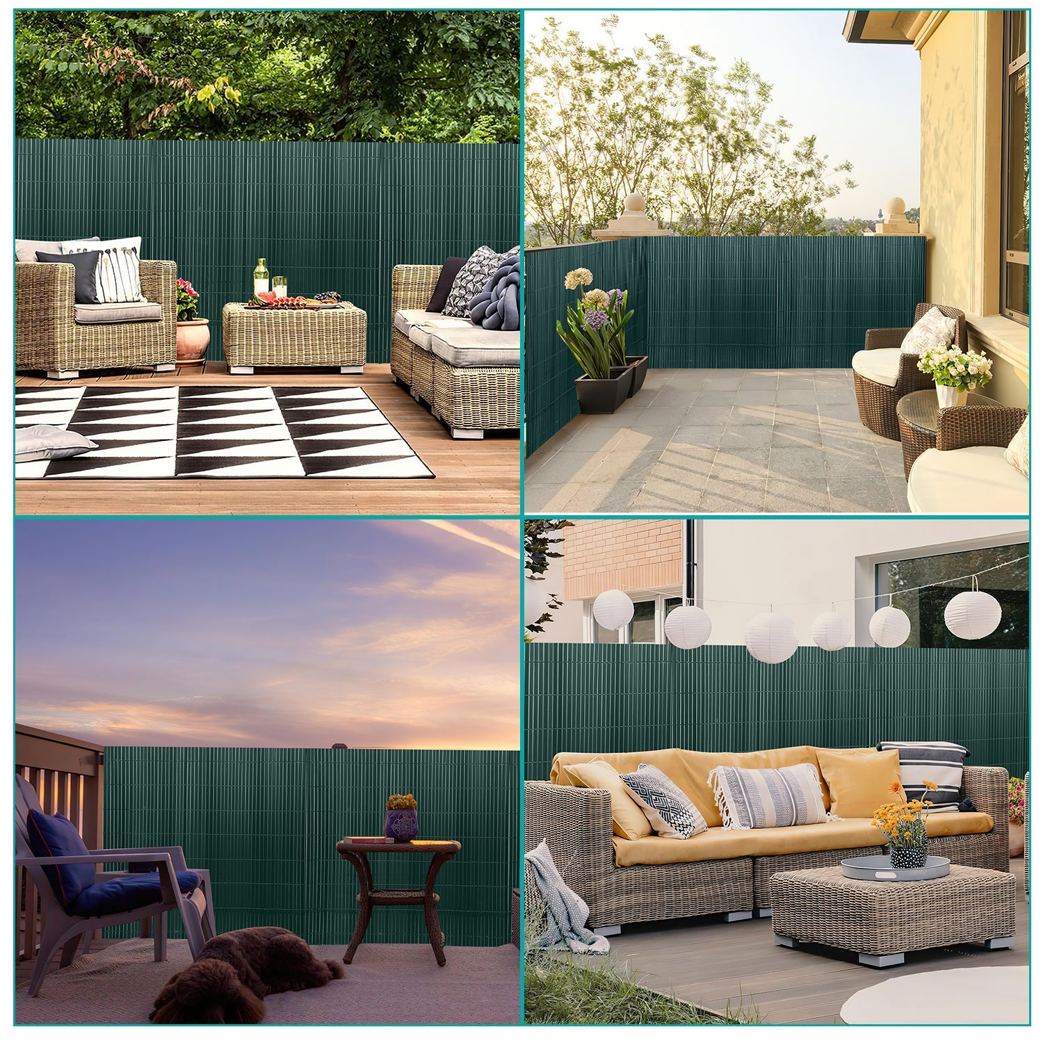 Cosmo Go PVC Sichtschutzmatte mit Kabelbindern