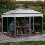 Cosmo Go Pavillon Gartenhütte Faltbares mit Doppeldach 3,3x3,3m