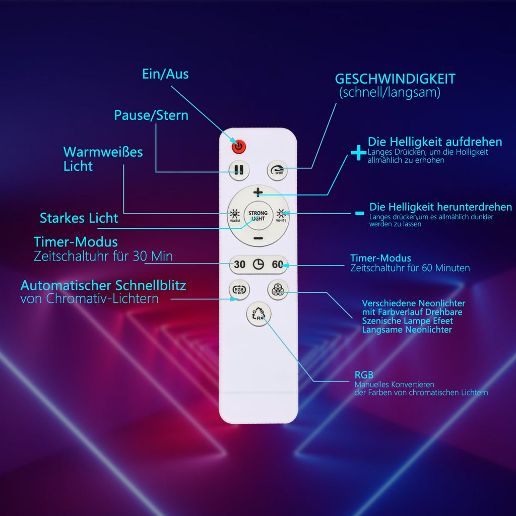 Cosmo Go LED Stehlampe Dimmbar RGB mit Fernbedienung APP