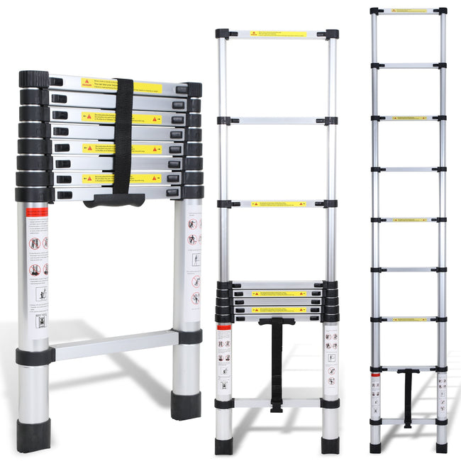 Cosmo Go Teleskopleiter Aluminium Belastbarkeit bis zu 150kg 2.6m-5m Hover Image