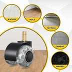 Cosmo Go 5 Stück BürostuhlRollen Drehstuhlrollen 10mm x 22mm