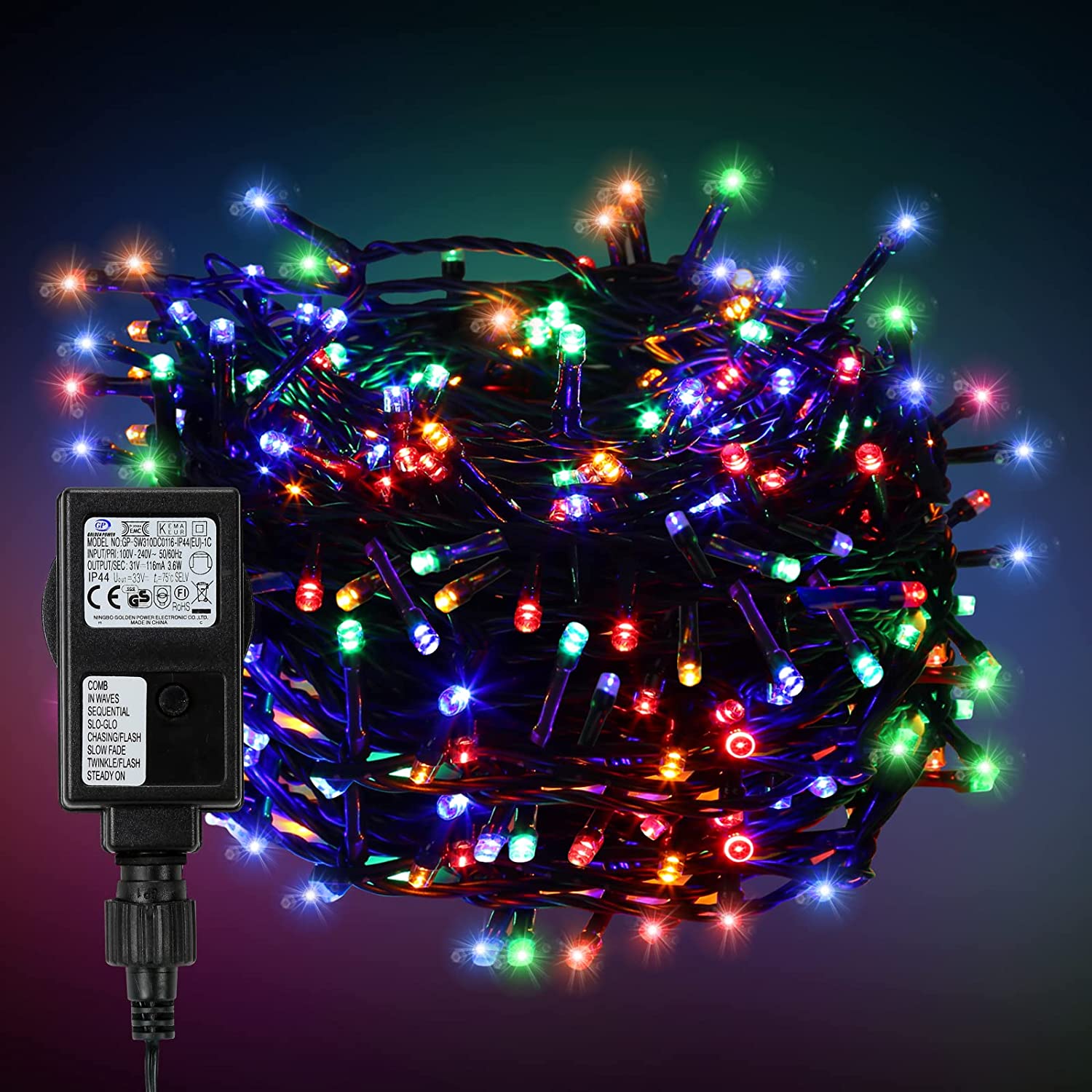 Cosmo Go LED Lichterkette Außen 10m/20m/30m Schwarz Kabel