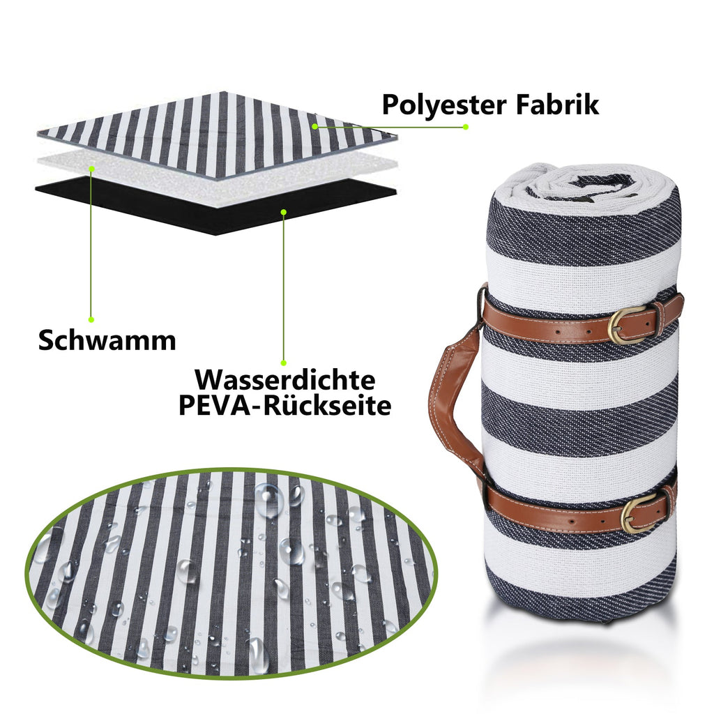 Cosmo Go Picknickdecke wasserdicht tragbar (200×200cm)