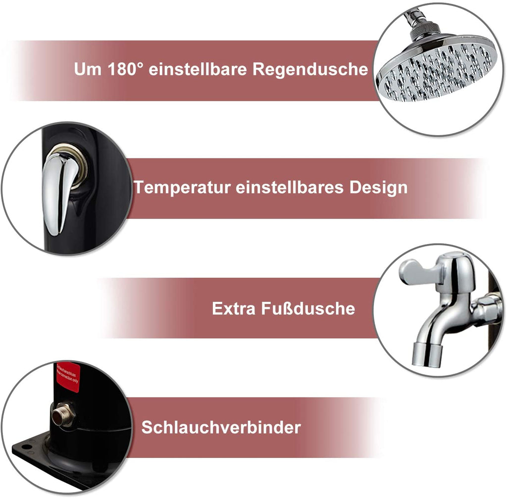 Cosmo Go 20L Solardusche mit Duschkopf