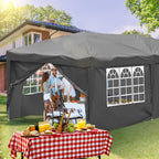 Cosmo Go Pop-Up Pavillon Gazebo mit Zentralverriegelung 3x6m mit Seiten