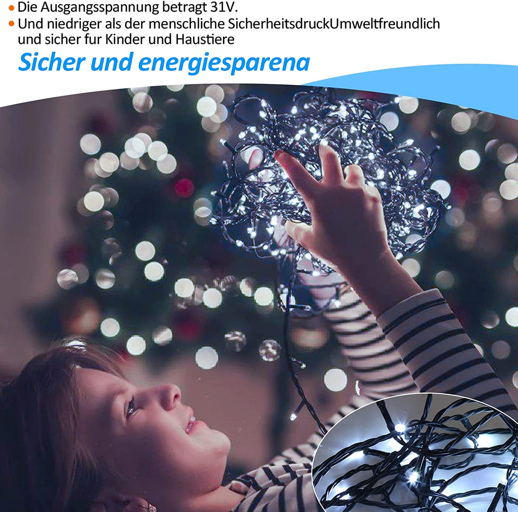 Cosmo Go LED Lichterkette Außen 10m/20m/30m Schwarz Kabel