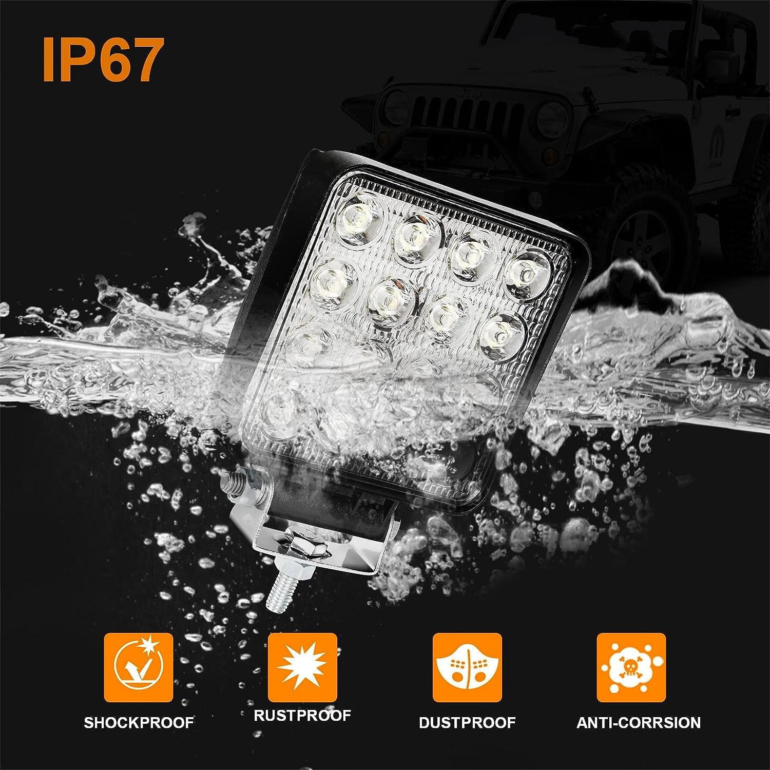 Cosmo Go LED Arbeitsscheinwerfer 48W IP67 6500K