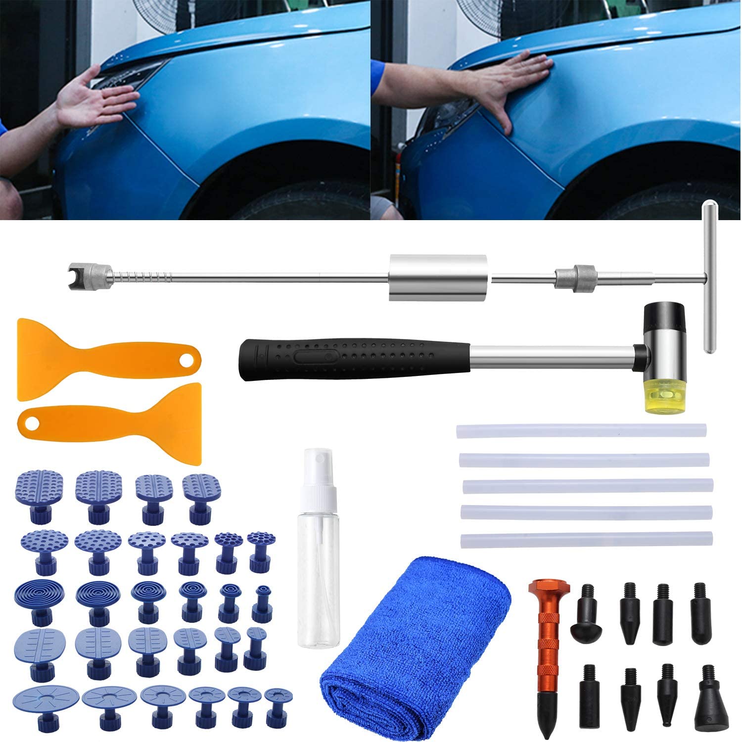 Cosmo Go 49pcs Dellen Reparatur Ausbeulwerkzeug Lackfreies Set