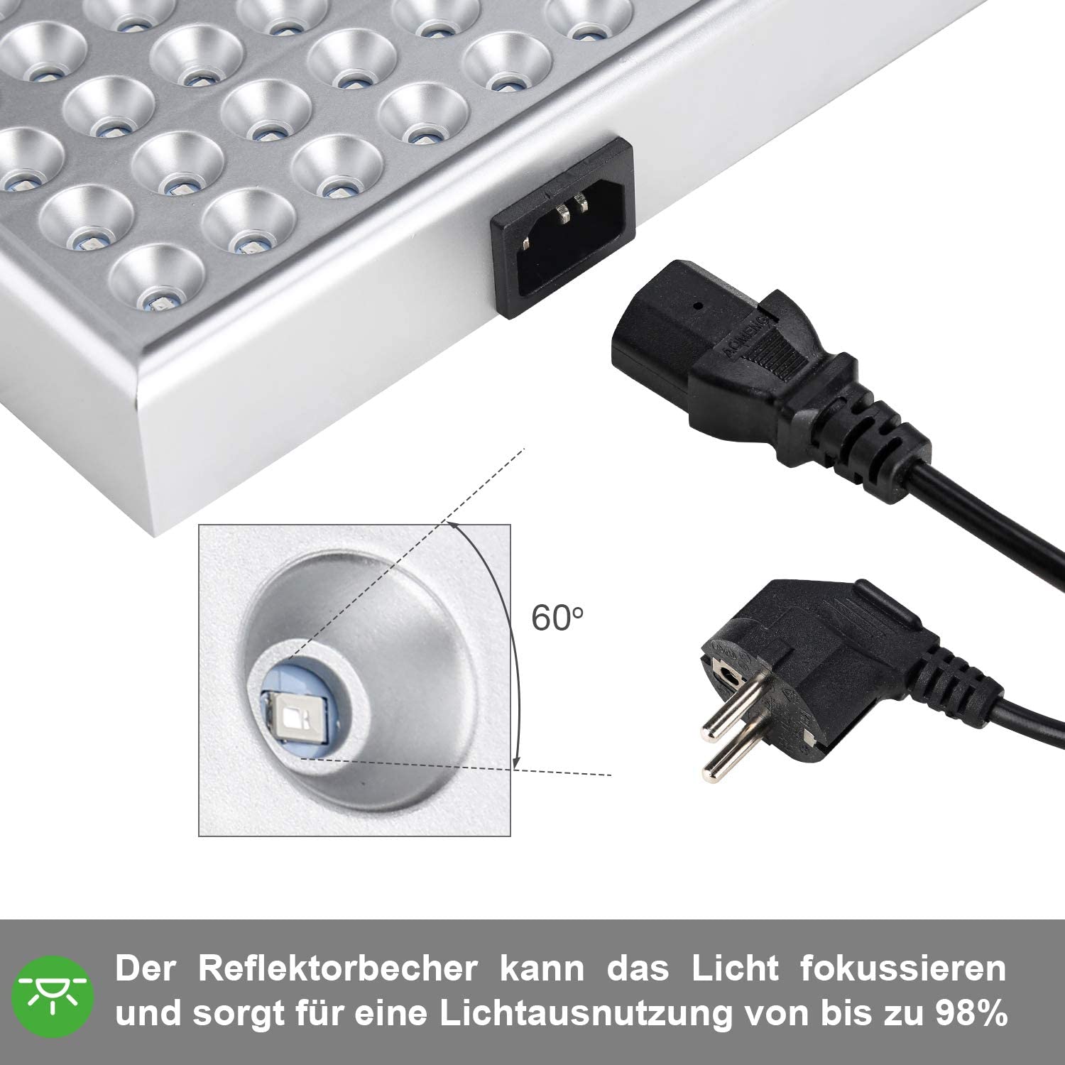 Cosmo Go Pflanzenlampe Vollspektrum 15W/45W