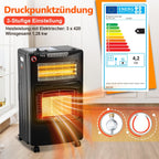 Cosmo Go Gasheizer 4200W und 1260W Elektrische Gasheizgerät mit Druckminderer