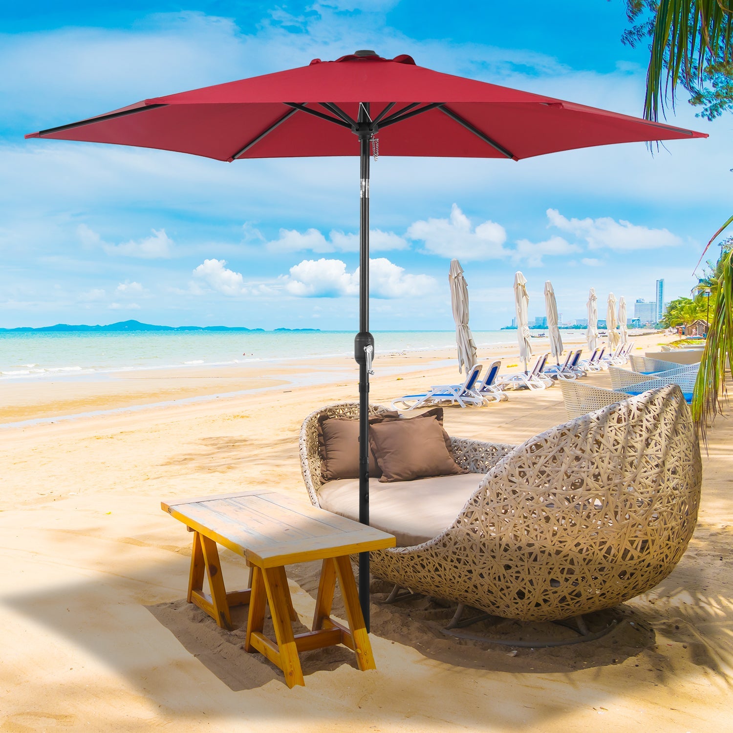 Cosmo Go Sonnenschirm 2.7m Winkelverstellbar mit/ohne LED