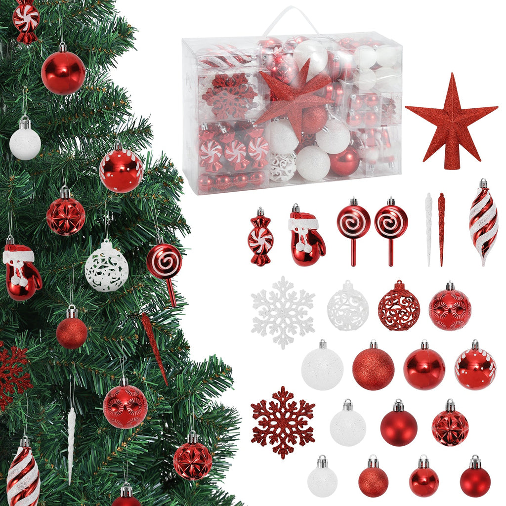 Cosmo Go Weihnachtskugeln Set 130 Christbaumkugeln für Weihnachtsbaum