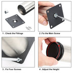 Cosmo Go 4er Set Möbelfüße Edelstahl Verstellbare