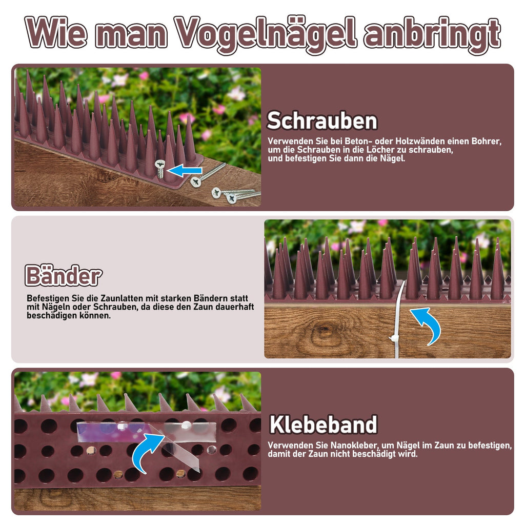 Cosmo Go Vogelspikes Taubenspikes Kunststoff 12 Stück