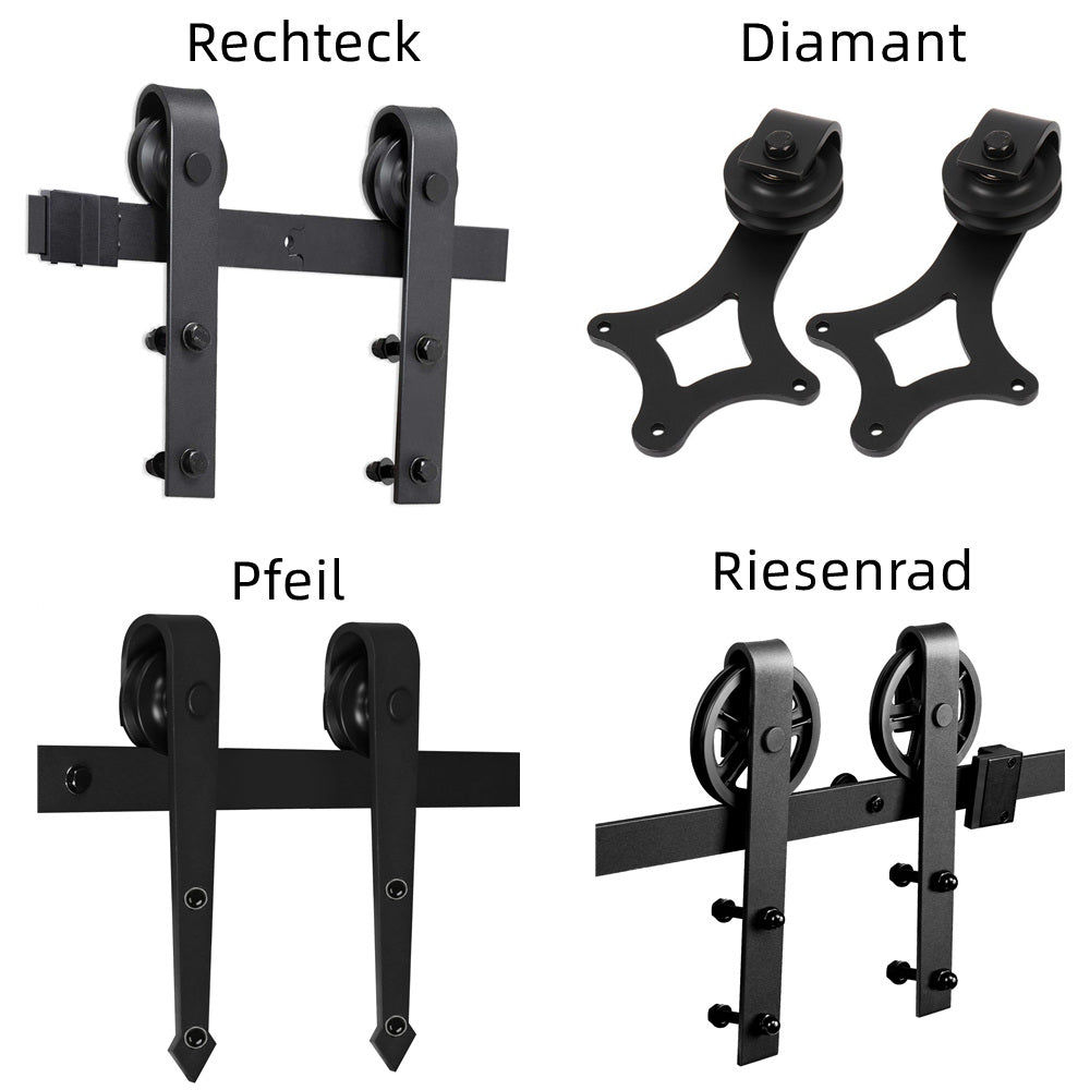 Cosmo Go Schiebetürbeschlag Set Schiebetürsystem 152cm/183cm/200cm/244cm/363cm