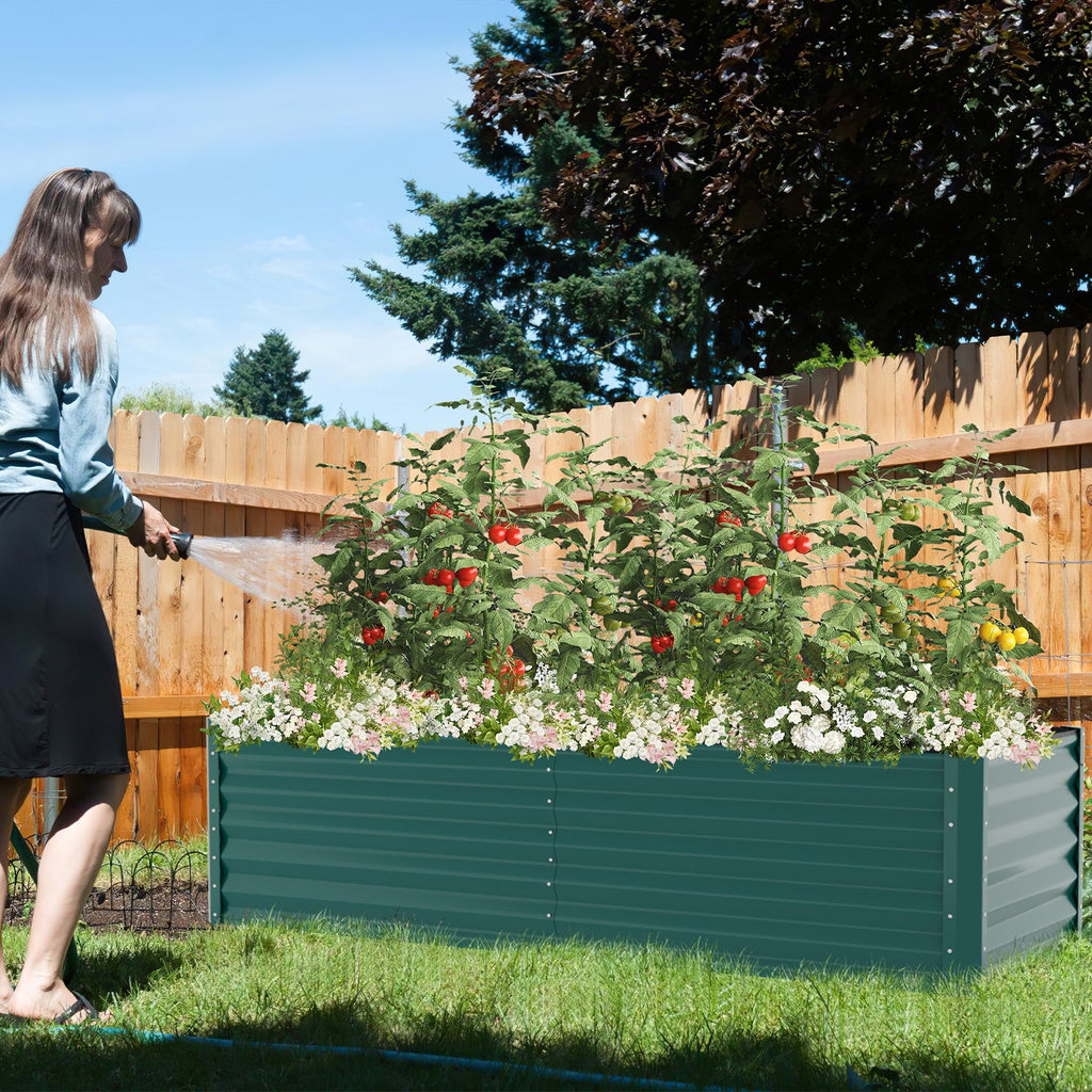 Cosmo Go Metall Hochbeete Hochbeete-Kit mit Stützstangen für Garten